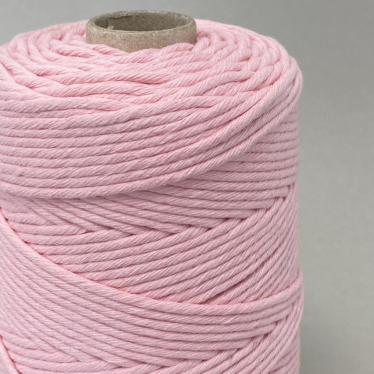 Makramee Garn 3 mm rosa aus Baumwolle